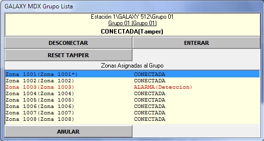 GALAXY MDX Grupo Lista GALAXY MDX Grupo Lista
